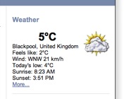 Weather plugin in action